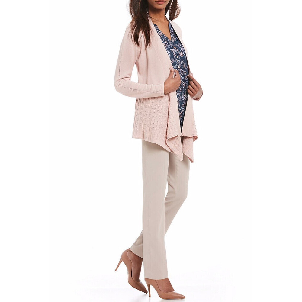 Ivanka Trump Cardigan Open Drape-Front Dusty Pink Size S $149